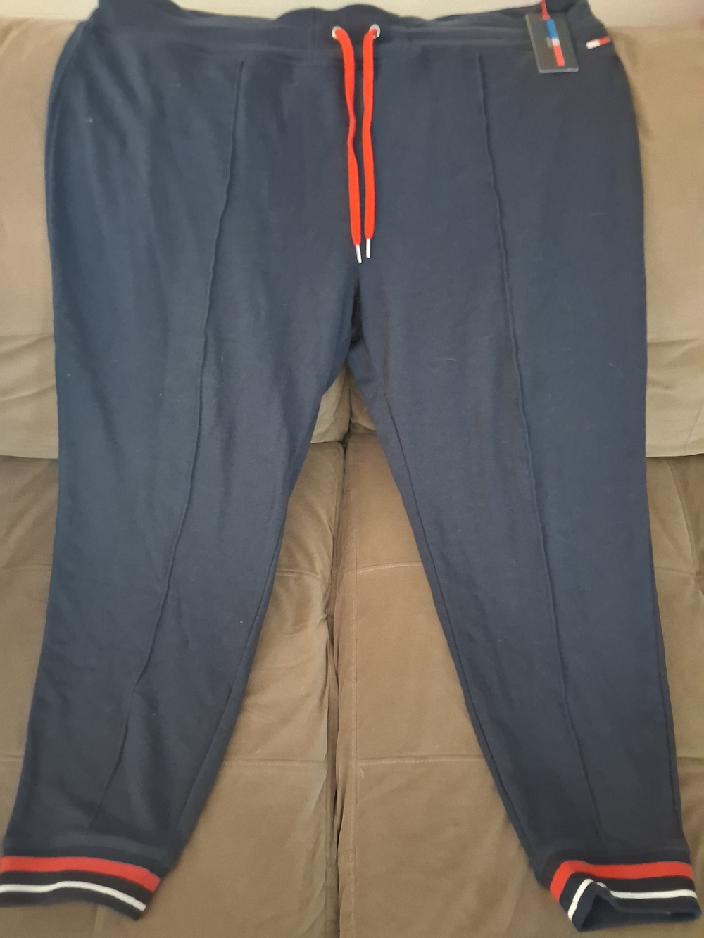Tommy Hilfiger Men's Navy Sweatpants with Red Drawstring NWT Size 3x